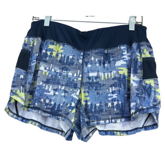 Athleta Womens Size M Camo Ready Set Short Built In Mesh Brief Back Zip Pocket - Picture 1 of 16